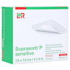 139455 SUPRASORB P SENSITIVE non border, 7,5X7,5CM