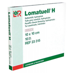 23315 KRYTÍ S MASTÍ LOMATUELL H STERILNÍ,mastný tyl, hydrofobní, 10x10 cm, 10 ks/1 bal 