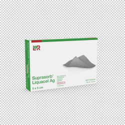 142506 Suprasorb Liquacel Ag,tamponáda s hydrovláknem a stříbrem,45x2cm,5 ks/1 bal