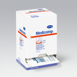 421823 KOMPRESY MEDICOMP nesterilní,7,5x7,5CM,netkaný textil, 4 vrstvy,100KS, 1 bal/100ks