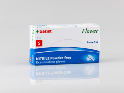 FLOWER SMART - Rukavice vyš.nitril, nepudr. modré, L, KRAB (100 kusů)