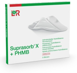20542 SUPRASORB X+PHMB STERILNÍ HYDROBALANČNÍ KRYTÍ,antimikrobiální,14x 20cm,5 ks/1 bal
