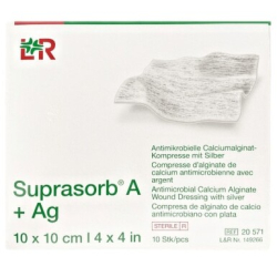 5000212 KRYTÍ ALGINÁTOVÉ SE STŘÍBREM SUPRASORB A+AG, 5x5cm,10 ks/1 bal