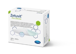 413820 ZETUVIT Plus Silikone, vysoce savé kompresy, 12,5x12,5 cm, 1 bal/10 ks