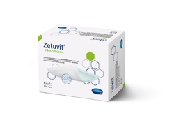 413810 ZETUVIT Plus Silikone, vysoce savé kompresy, 8x8 cm, 1 bal/10 ks