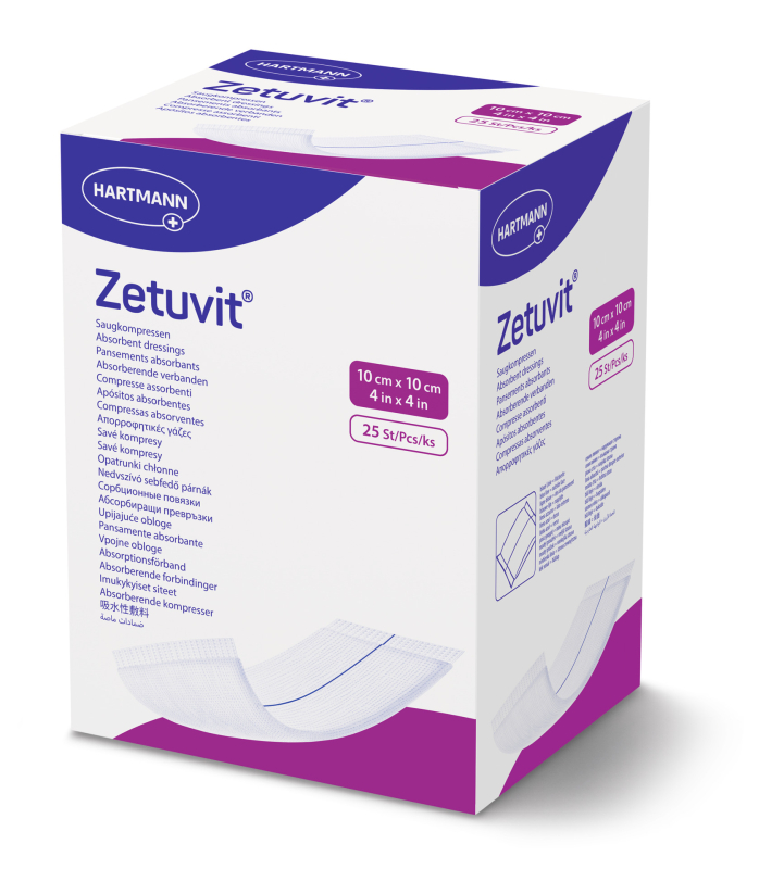 413710 KOMPRESY KOMBIN.SAVÉ ZETUVIT,STERIL,10x10cm,25x1ks,1 bal/25ks