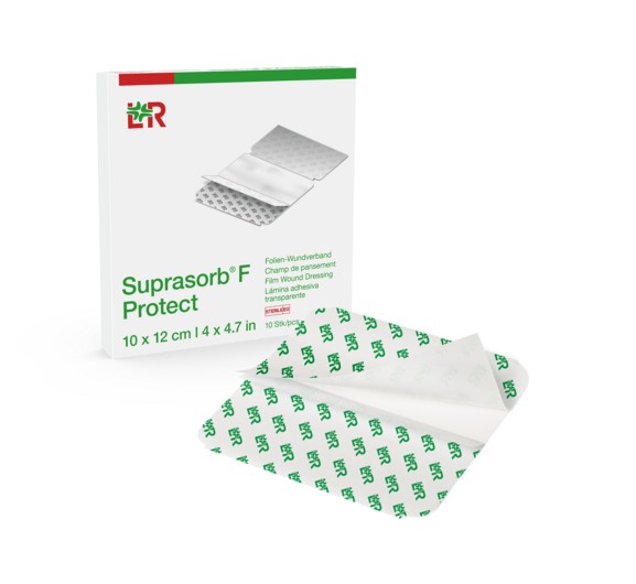 162463 KRYTÍ FÓLIOVÉ TRANSPARENTNÍ SUPRASORB F Protect, samolepící,10 x12cm,50 ks/1 bal